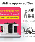 Carry On Travel Backpack With Shoe Compartment And Luggage Tag, TSA Approved Personal Item Bag for under-seat and overhead