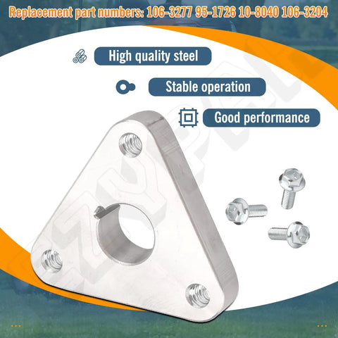 Spindle Pulley Hub Kit Heavy-Duty Compatible With Toro Z Master Mowers metal hub and bolts with part numbers 106-3277 95-1726