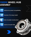 Front and Rear Wheel Bearing and Hub Assembly for Audi A4 A4 Quattro A5 A5 Quattro A6 A6 Quattro A7 A8 Allroad Q5 RS5 RS7 S4 S5 S6 S7 S8 SQ5 5 Lug 1 Piece Replacement