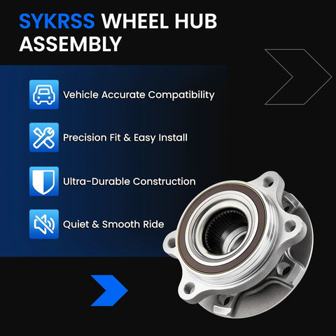 Front and Rear Wheel Bearing and Hub Assembly for Audi A4 A4 Quattro A5 A5 Quattro A6 A6 Quattro A7 A8 Allroad Q5 RS5 RS7 S4 S5 S6 S7 S8 SQ5 5 Lug 1 Piece Replacement