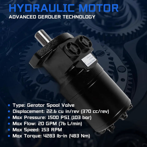 Heavy Duty 101-1032-009 Hydraulic Motor Swap Fits Char-Lynn H Series with Gerotor spool valve technology.