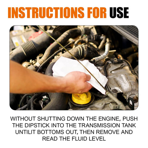 CVT Transmission Dipstick Replacement For Clear Oil Level Readings, 23.74 Inch Long Gauge With 0.79 Inch Width in use