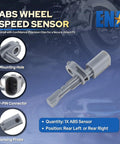 Heavy Duty Rear Abs Wheel Speed Sensor With Crisp Handling And Dead Simple Swap For Audi A3 Vw Gti Golf Oem Grade Replacement Wht003864A Four Cylinder Engines 2015 To 2025 Single Piece showing connector and mounting hole details.