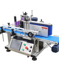 Fast Track Automatic Desktop Conveyor Round Bottle Labeler Plug And Play 110V High Speed 200 Per Minute showing control panel and conveyor.