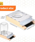 Two Pack Light Wood Beehive Entrance Feeders dimensions and design detail