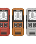 Multifunction Wall Scanners Studs Finders for Homes, Red visible alongside orange and gray models, featuring LCD screens and buttons.