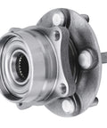 Close-up of Front Wheel Bearing Hubs Replacement Kit For Toyota Prius 2004-2009 Ready To Roll Two Front Hub Assemblies With Bearings 5 Bolt