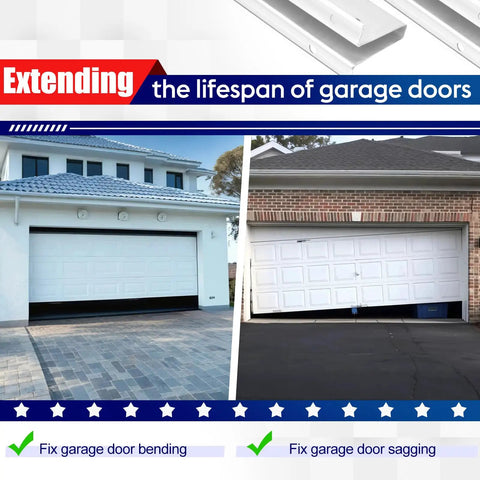 16 Foot Garage Door Reinforcement Kit Built Tough With Heavy Duty Steel Bracket System To Stop Sagging And Warping installation