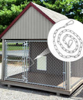 40 Inch Stainless Steel Gate Chain Lock For Outdoor Fences And Farm Corrals with spring clips on pet cage gate