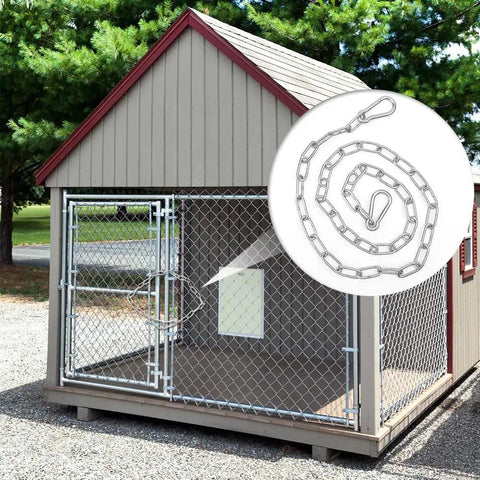 40 Inch Stainless Steel Gate Chain Lock For Outdoor Fences And Farm Corrals with spring clips on pet cage gate