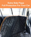 Heavy Duty Waterproof SUV Cargo Liner For Dogs With Bumper Flap Protector, Non Slip Dog Cargo Mat, black side flaps in SUV
