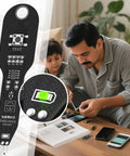 Coil Tester For Motherboards With Compact Housing Fast Inductor Fault Check Device in use by technician and child