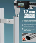 H-Shaped 1200mm Push Pull Door Handle Back To Back Mounting For Barn Front Entrance, focus on 1.2mm thick 304 stainless steel wall
