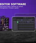 Drum Machine Pedal For Guitar And Bass With 121 Drum Grooves 11 Music Styles 7 Rhythm Slots and editor software screen