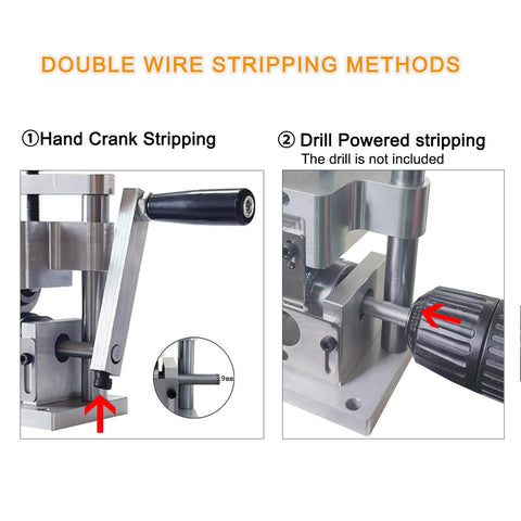 Compact Handheld Electric Wire Stripping Tool For Scrap Copper Pro Grade Wire Peeler Drill Driven with hand crank and drill use