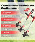 Image showing compatibility list for Eight Pack Weedeater String Replacement 30 Feet 0.065 Inch Trimmer Line For Craftsman.