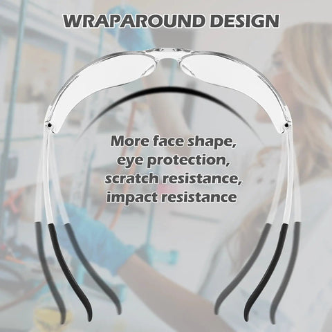 Bulk 150-Pack Safety Glasses To Stock Up The Squad, Lightweight Protective Eyewear features a wraparound design for enhanced eye safety.