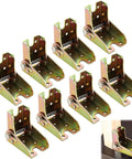 Badass Self Locking Folding Hinges, Slick 0-90 Degree Leg Support Brackets, galvanized steel hinges, 8 pack detail shot