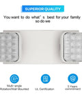 4 Pack Led Emergency Lights For Biz With Battery Backup, Hard Wired, UL 924 Certified, AC 120 To 277 Volt, Two Head Adjustable