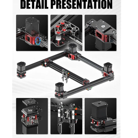 Top Shelf CNC Structure Metal Parts For Voron And Trident 3D Printers Heavy Duty Awd Kit Upgrades detailed assembly view