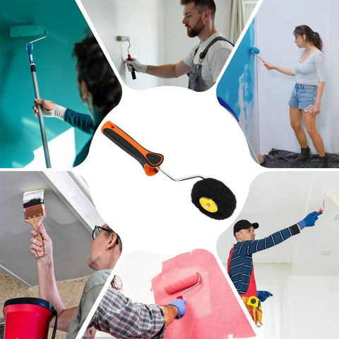 Premium Drywall Corner Paint Roller Set For Inside And Outside Corners Featuring A Curve Fit Design For Lightning Quick Renovations And Zero Mess Edge Cover Up That Saves Painting Hours And Yields Smooth As Butter Finish Daily shown in use with various painters.