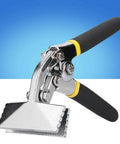 Pro Grade Heavy Duty Sheet Metal Bender Kit for Roofing Panels featuring flat nose flanging pliers with chrome steel, 8in length.