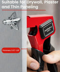 Heavy-duty setting tool with molly bolt for drywall and plaster walls, thickness range 0.12 to 1.26 inches, secure mounts
