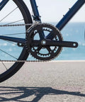 Left And Right 170mm Crank Arm Set For Bikes High Strength Hollow Design Ride-Ready Deformation-Resistant Power Transfer For Riders And Weekend Warriors Durable Aluminum Alloy Build For Mountain Road And Cyclists on a black bike crankset