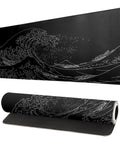 Japanese Sea Wave Large Mouse Pad Extended 31.5 By 11.8 Inches 3mm Thick Non Slip Rubber Base Desk Mat with wave design