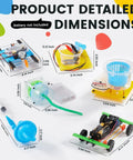 Six In One STEM Home Lab Science Kit For Kids Aged 8 To 12 With Tank And Car Builds Saltwater Generator dimensions.