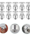 Beefy Heavy Duty Spiral Screw Tire Studs Black Ice Crushing Spike Set 50 Count Premium tungsten steel studs in silver color.