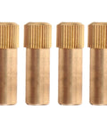 4 Pack Brass Shelf Support Pegs For Cabinets And Furniture Easy Install Golden Antique Style Shelf Pins For Bookshelves And Bookcases Sturdy Hardware To End Wobble And Keep Shelves Secure.