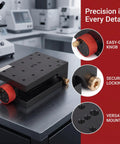 Heavy Duty Manual Pivot Angle Platform With Zero To Ninety Degree Smooth Tilt Base Locked Tight an anodized aluminum build with easy-grip knob.