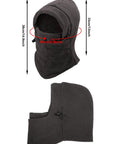 4 Pack Balaclava Ski Masks Windproof Fleece Adjustable Winter Face Cover For Men And Women side view dimensions