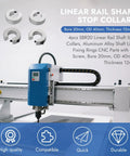 Four Pack Linear Rail Stop Collars For 20mm Shafts 20mm Bore 40mm OD 12mm Thick Aluminum With M5 Screws CNC Motion Guide System And Precision Stop Rings For Milling And CNC Machinery Built Heavy Duty And Reliable on CNC machine