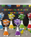 178 Piece Science Party Decorations Kit With Erlenmeyer Flask Cardboard Props, Balloons, Chains And Ribbon for vibrant classroom decor
