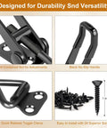 Close-up of Six Pack Adjustable Toggle Latch Clamp With Quick Release Upgraded 330 Lb Holding Capacity Black Metal Pull Latches components.