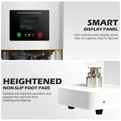 No Sweat Automatic Cup Sealer, 140 Watt Commercial Foil Wrapping Machine With Integrated Digital Counter control panel and foot pad
