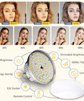 Softbox Lighting Kit 16x16 For Studio And Home Photo Video, 85W 3000K-7500K LED Bulbs and Dimmable Color Chart