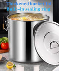 Massive Capacity 304 Stainless Steel Food Dispenser Airtight Kitchen Canister For Beans Coffee Rice Flour with thickened lid.