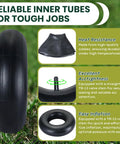 2 Pack Beefy Heavy Duty Inner Tubes Fit 20x8.00-8 Through 20x10-8 Universal Tire Tubes With TR13 Straight Valve For Lawn Mowers