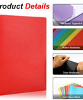 Six Pack 3 Hole Pocket Folders With Card Slots For 3 Ring Binders Colorful 2 Pocket Plastic File Folders with features