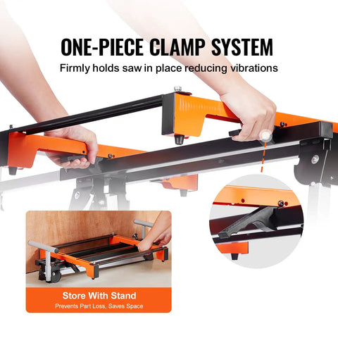 80 Inch Collapsible Miter Saw Work Table With Heavy Duty Rollers And Extendable Slide Rail Holds 300 Lbs Folds Flat For Easy Garage Transport Delivers Rock Solid Cutting Precision Anytime