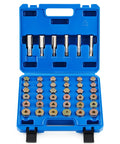 150 Piece Oil Drain Plug Repair Kit For Cars And Trucks With M13 M15 M17 M20 M22 Thread Sizes Rethreading Tools in open case