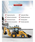 Compact Backhoe Loader With Front End Loader And Rear Excavator For Trenching Digging Earthmoving And On Site Preparation