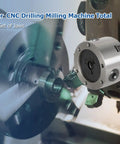 K11-80 3 Inch 3 Jaw Self Centering Lathe Chuck for CNC Drilling Milling Machine in use, showing jaw alignment on metal piece