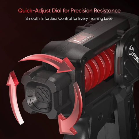 Grip Strength Trainer With Built-In Counter And Oversized Ergonomic Handle, adjustable resistance close-up view