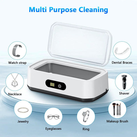Keep Your Gear Looking Crisp With This 650Ml Ultrasonic Jewelry Cleaner Harnessing A Solid 50khz Pulse To Strip Dust From Glasses Rings And Tools Fast While Saving You Major Cash On Shop Cleans And Keeping Your Stash Snazzy Daily showing various items for cleaning.