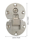 Folding Table Hinges With Large Opening Angle For Cabinets And Kitchen Zinc Alloy Concealed Self Locking Hinges 2.8x1.6 inch