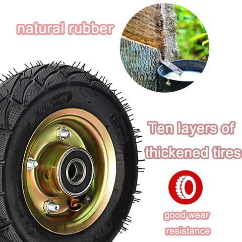 Heavy Duty Castor Wheels Built Tough And Rollin Smooth For Warehouse Floors features thick natural rubber tire with ten layers.